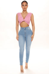 Soho Super Stretch High Rise Jeggings - Light Blue Wash